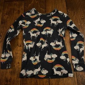 Gap 4T unicorn long sleeve pajama set